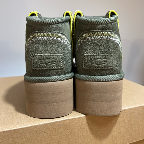 New UGG Classic Ultra Mini Platform 'Braid - Burnt Olive' - Picture 3 of 7